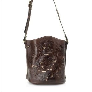 Patricia Nash Navello Tooled Leather Crossbody Bag